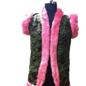 Beaded-Sleeveless-Faux-Fur-Jacket
