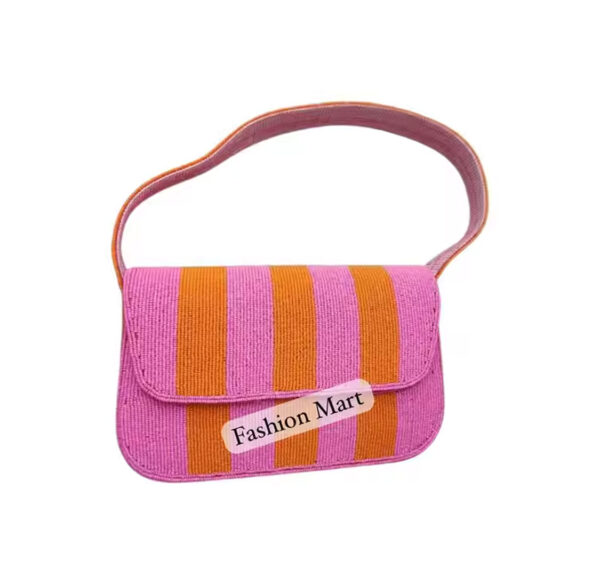 Striped-Beaded-Handbag