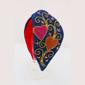 Beaded-Heart-Swirl-Denim-Headband