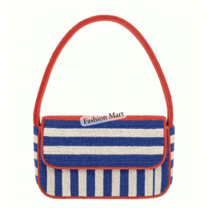 Blue-Beaded-Stripe-Shoulder-Bag