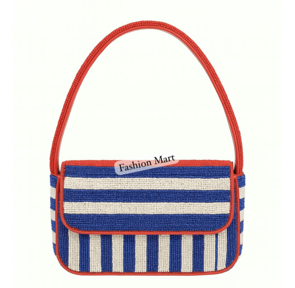 Blue-Beaded-Stripe-Shoulder-Bag