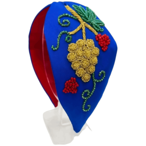 Blue-Grape-Berry-Embroidered-Headband