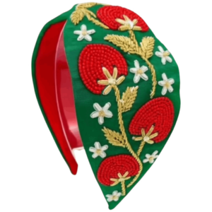 Green-Strawberry-Embroidered-Headband
