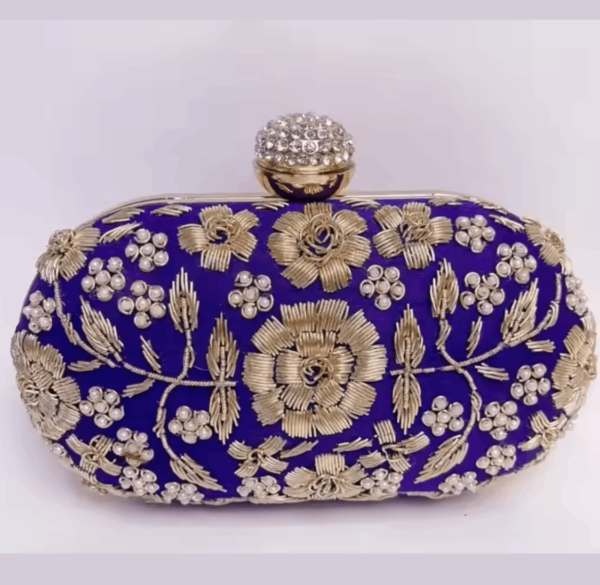Purple-Zardozi -Embroidered-Clutch