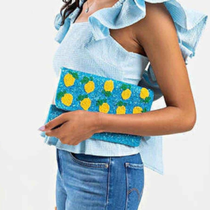 Lemon-Beaded-Evening-Clutch