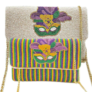 Mardi Gras Beaded Clutch